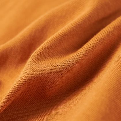 Детска тениска с дълъг ръкав, тъмна охра, 104