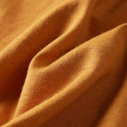 Детска тениска с дълъг ръкав, тъмна охра, 104