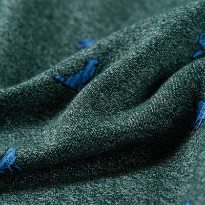 Детски суитшърт, тъмнозелен меланж, 92