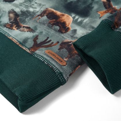 Детски суитшърт, тъмнозелен, 116