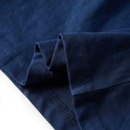 Детска тениска с дълъг ръкав, нейви синьо, 128