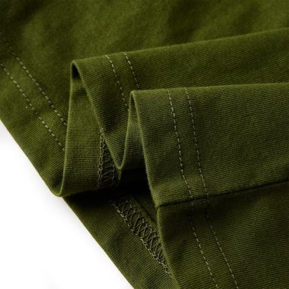 Детска тениска с дълъг ръкав, тъмно каки, 104