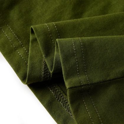 Детска тениска с дълъг ръкав, тъмно каки, 140