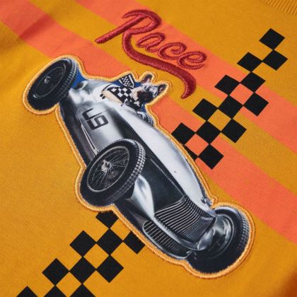 Детска тениска с дълъг ръкав, охра, 128