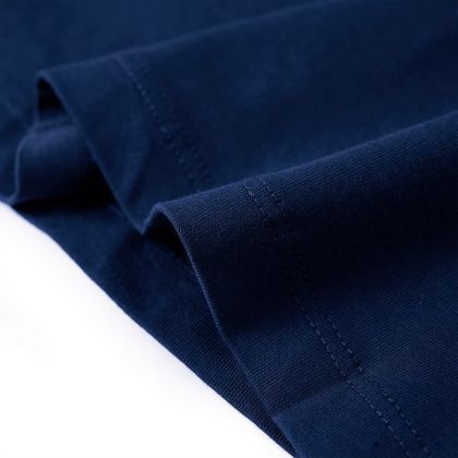 Детска тениска с дълъг ръкав, нейви, 116