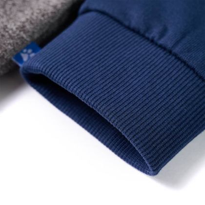 Детски суитшърт с качулка и цип, тъмнозелен, 92