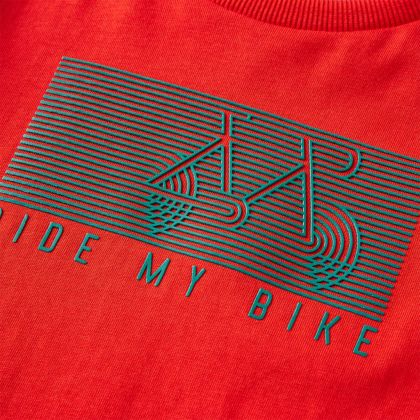 Детска тениска с дълъг ръкав, червена, 104