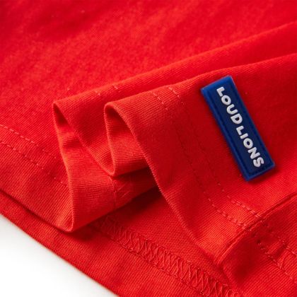 Детска тениска с дълъг ръкав, червена, 104