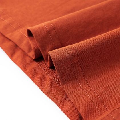 Детска тениска с дълъг ръкав, светлоръждиво, 104