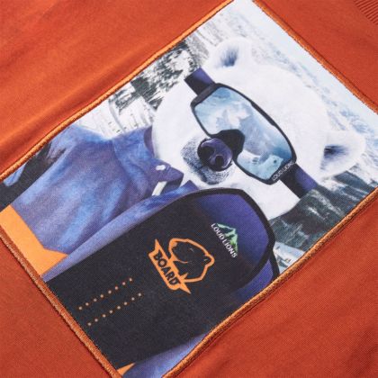 Детска тениска с дълъг ръкав, светлоръждиво, 116