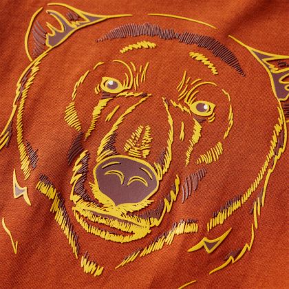 Детска тениска с дълъг ръкав, светлоръждиво, 104