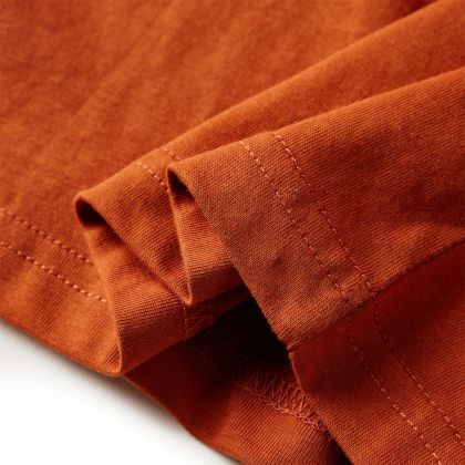 Детска тениска с дълъг ръкав, светлоръждиво, 104