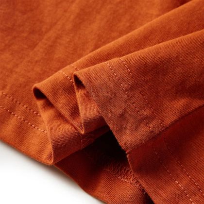 Детска тениска с дълъг ръкав, светлоръждиво, 116