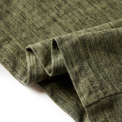 Детска тениска с дълъг ръкав, каки меланж, 104