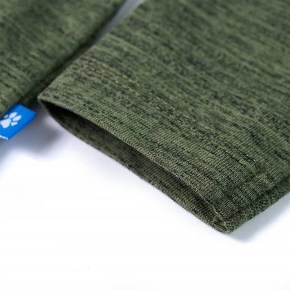 Детска тениска с дълъг ръкав, каки меланж, 92