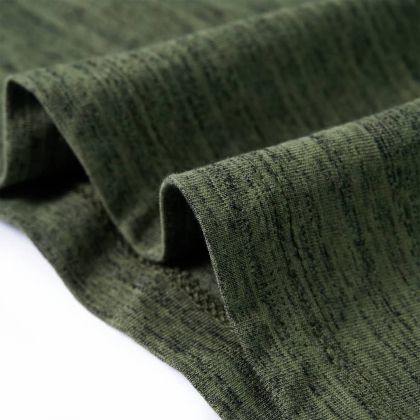 Детска тениска с дълъг ръкав, каки меланж, 92