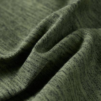 Детска тениска с дълъг ръкав, каки меланж, 92