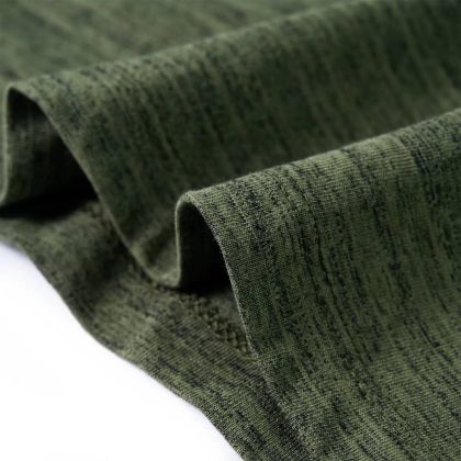 Детска тениска с дълъг ръкав, каки меланж, 104