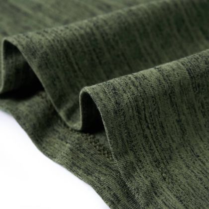 Детска тениска с дълъг ръкав, каки меланж, 116