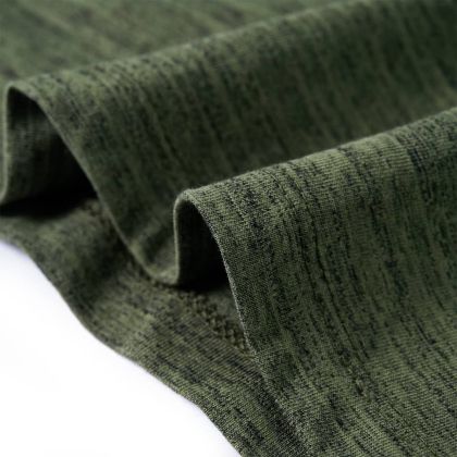 Детска тениска с дълъг ръкав, каки меланж, 128