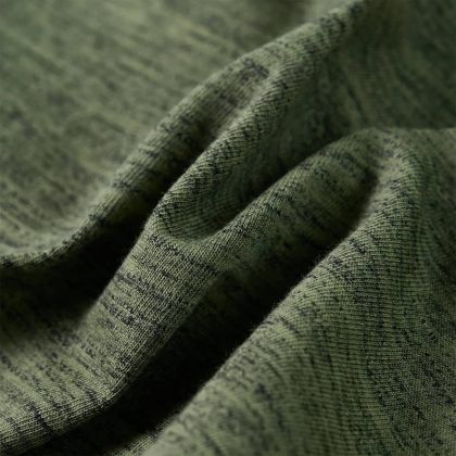 Детска тениска с дълъг ръкав, каки меланж, 128