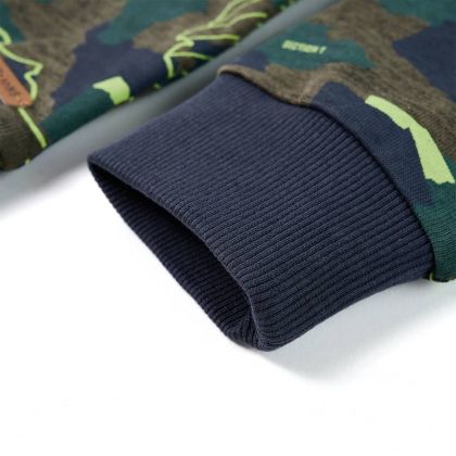 Детски суитшърт, тъмно каки меланж, 104