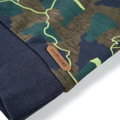 Детски суитшърт, тъмно каки меланж, 128