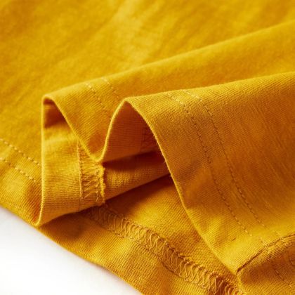 Детска тениска с дълъг ръкав, охра, 92