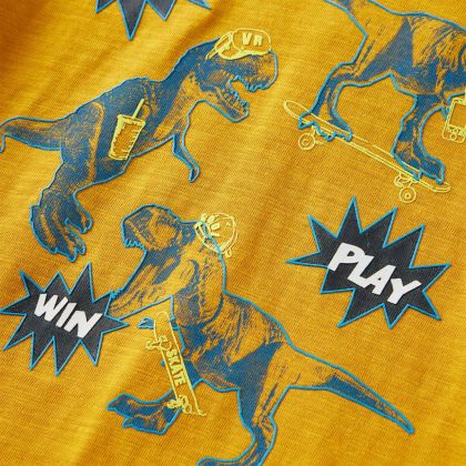 Детска тениска с дълъг ръкав, охра, 104