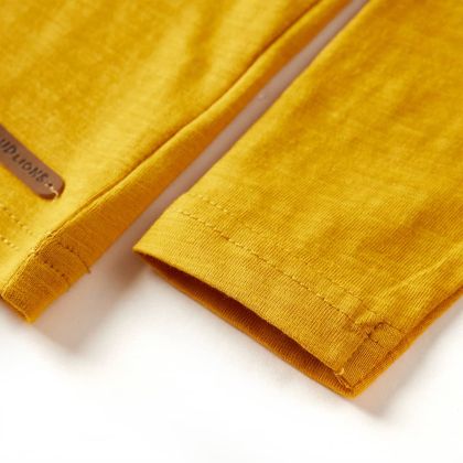 Детска тениска с дълъг ръкав, охра, 116