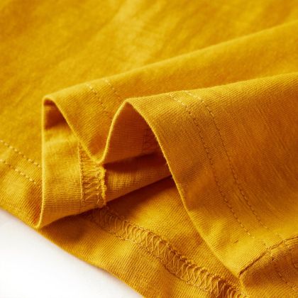 Детска тениска с дълъг ръкав, охра, 116