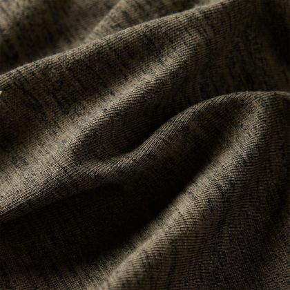 Детска тениска с дълъг ръкав, тъмно каки меланж, 116