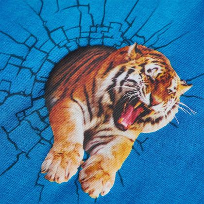 Детска тениска с дълъг ръкав, кобалтовосиньо, 104