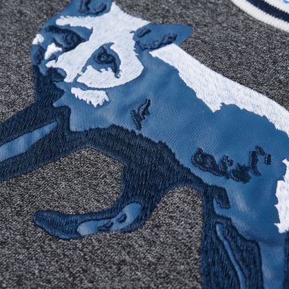 Детски суитшърт, тъмносин меланж, 92