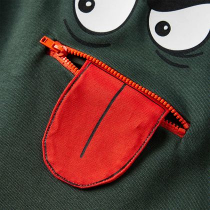 Детски суитшърт, тъмнозелен, 92