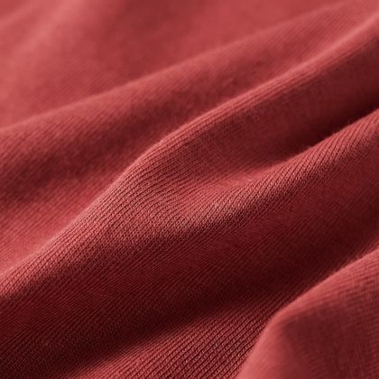 Детска тениска с дълъг ръкав, опушено червено, 140