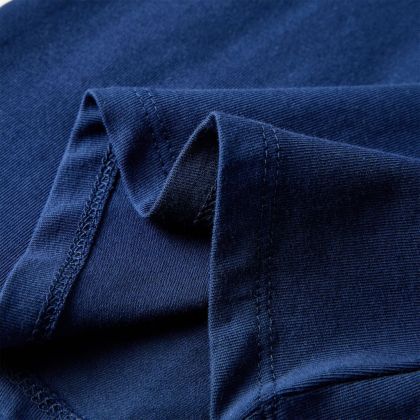 Детска тениска с дълъг ръкав, нейви синьо, 128