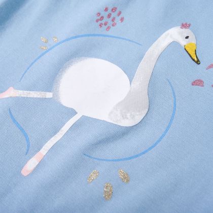 Детска тениска с дълъг ръкав, светлосиня, 104