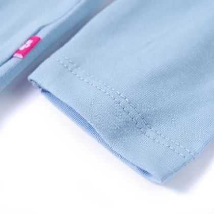 Детска тениска с дълъг ръкав, светлосиня, 116