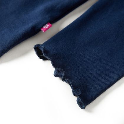 Детска тениска с дълъг ръкав, нейви синьо, 116