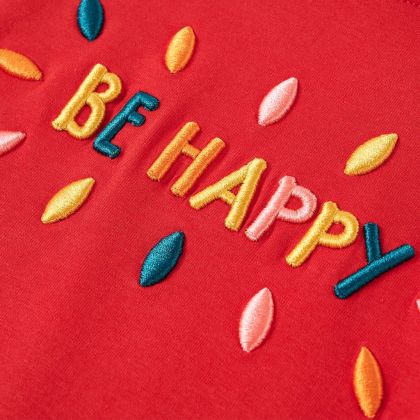 Детска тениска с дълъг ръкав, червена, 104