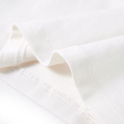 Детска тениска с дълъг ръкав, екрю, 116