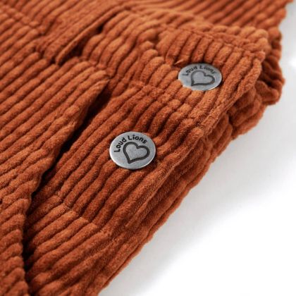 Детски гащеризон, рипсено кадифе, коняк, 116