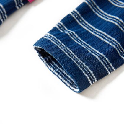 Детска тениска с дълъг ръкав, нейви синьо, 128