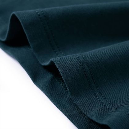 Детска тениска с дълъг ръкав, тъмнозелена, 104