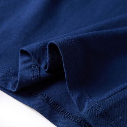 Детска тениска с дълъг ръкав, нейви синьо, 104