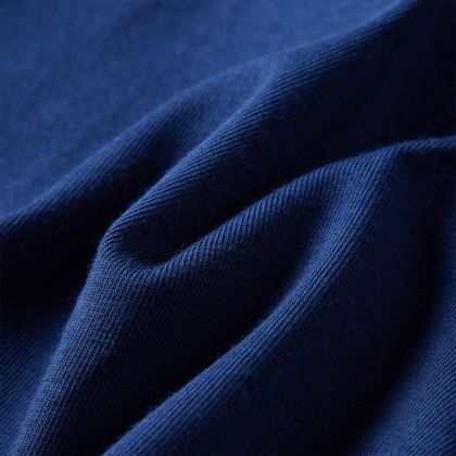 Детска тениска с дълъг ръкав, нейви синьо, 116