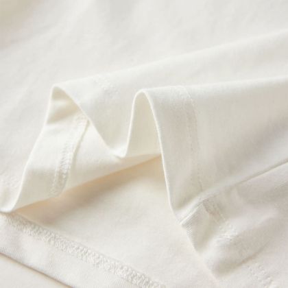 Детска тениска с дълъг ръкав, екрю, 116