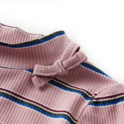 Детска тениска с дълъг ръкав, светлорозова, 104