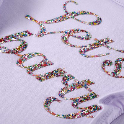 Детска тениска с дълъг ръкав, светлолилава, 116